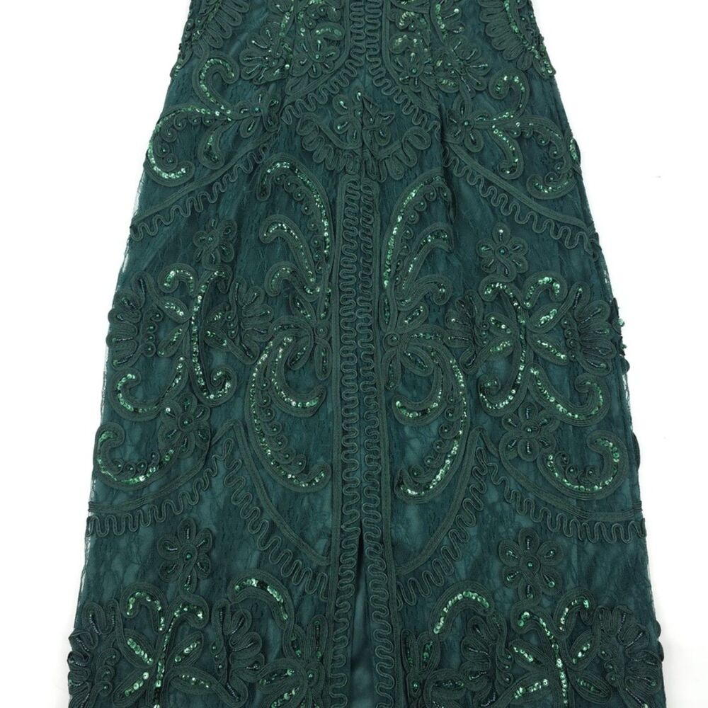 VINTAGE Sue Wong Bead Embellished Maxi Gown Romantic Feminine Ethereal Formal 4 - Picture 12 of 16